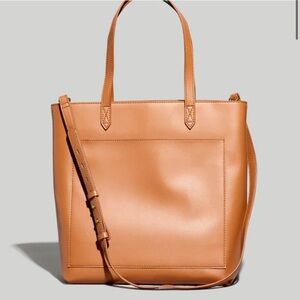 Madewell The Medium Transport Tote Cactus Faux Leather Edition English Saddle